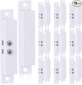 Tellegloww 10 Sets NC Wired Surface Mounted Alarm Magnetic Door Contact Sensor Door Window Reed Switch Sensor with Double Side Tape for Security