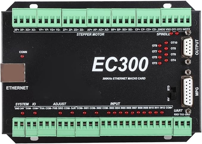 300 KHz Ethernet Motion Controller 6 Axis CNC Motion Control Board 24 VDC EC300 USB Control for Stepping Motor (3 Axes)