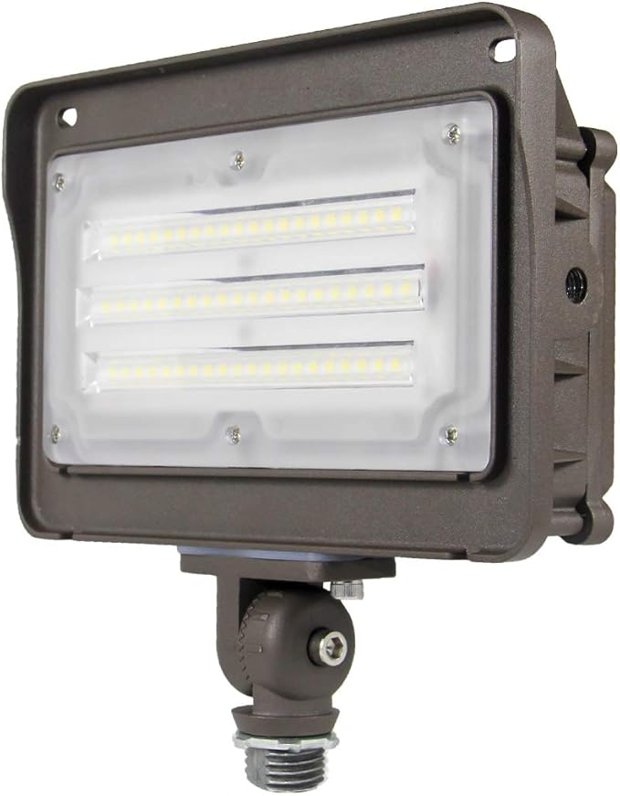 kadision LED Flood Light Outdoor with Dusk to Dawn Photocell, 50W 6500LM IP65 Waterproof Adjustable Knuckle Mount LED Flood Lights 5000K 100-277V ETL Listed