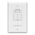LIDER Humidity Sensor Switch and Motion Sensor Light Switch, PIR Sensor, Humidity Detection, Occupancy/Vacancy, No Neutral Required, ¼ HP, 1-Pole, UL Listed, White, Wall Plate Included