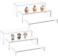 Blaithom Acrylic Display Riser Stand,6Pcs 12'' Length Tier Display Stands, Thickened to 0.2''(5mm) Acrylic Shelf Risers for Perfume Display,Risers for Buffet Table,Cupcake Stand,Pop Figurines,Tumbler,Food