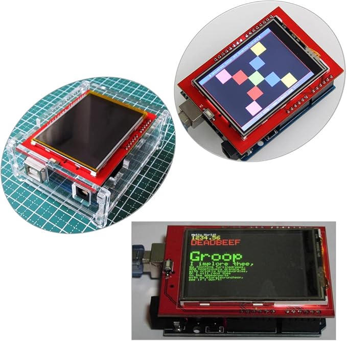 DIYmalls 2.4" inch TFT LCD Display Module ILI - 9341 Resistive Touchscreen 5V/3.3V 8-bit Parallel Interface w/SD Card Slot for Arduino Mega-2560