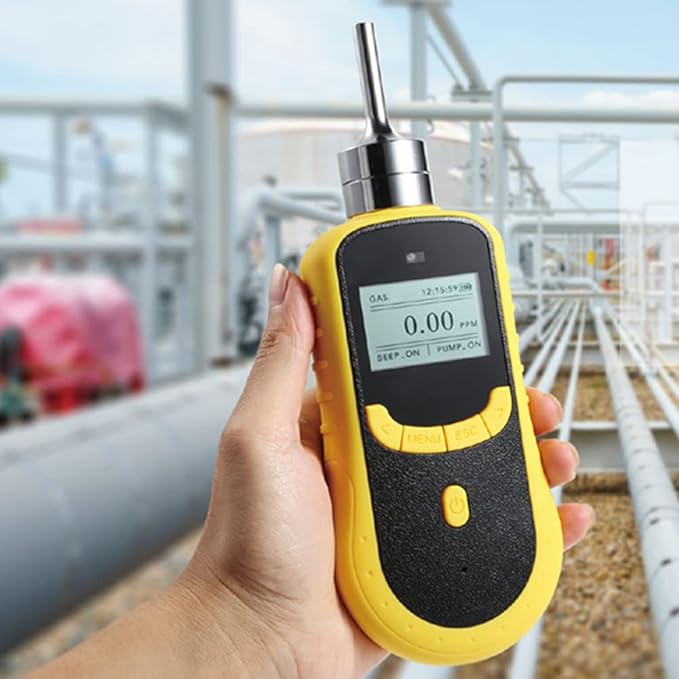ATO Portable High Sensitivity Chlorine (Cl2) Gas Leak Detector, 0 to 10 ppm, with Sound and Light Alarm