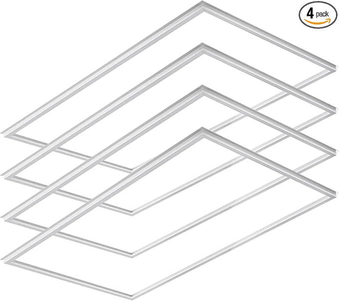 Nothing BUT LEDs 2x4 FT Edge-Lit Frame LED Flat Panel Light, 5CCT Selectable 3000K-6500K & 40W/50W/60W, 7500LM, 0-10V Dimmable, Drop Ceiling Lights Grid Fixture, ETL & DLC Listed, 100-277V, 4 Pack