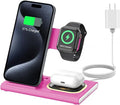 3 in 1 Charging Station for iPhone 17 - Wireless Charger for Apple Devices for iPhone 17 16 15 14 13 12 11 Pro Max - Foldable Wireless Charging Station Dock Stand for Apple Watch Series & AirPods