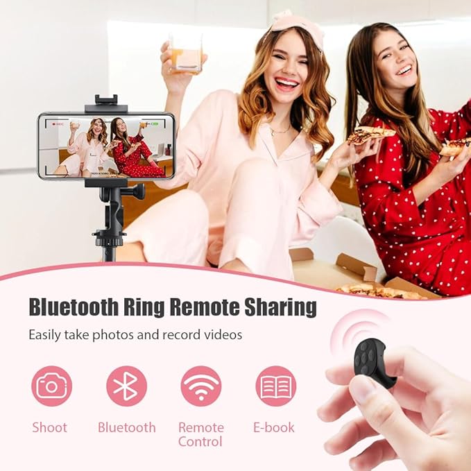 Fingertip Wireless Bluetooth Remote Control, 2026 New Bluetooth Ring Scroller Video Scrolling Ring Remote Control Page Turner (White)