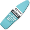 COTTY HOME Extra Thick Ironing Board Covers with Pad Standard Size 15x54, Heat Reflective Full Scorch Resistant Padding, Snug Fit Non-Slip Nose Pocket Fastener Straps Elastic Edges, Turquoise