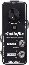 MOOER Micro Guitar Pedal Audiofile Headphone Amp Analog, Access to Effects Circuits, Buffer/Clean Boost for Electric Guitar/Bass