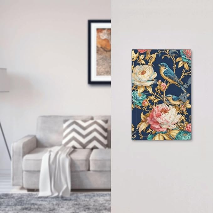 Bvtewkhz Floral Birds Morris No Device Single Blank Decorative Outlet Covers Light Switch Plate Electrical Receptacle Switchplate For Bathroom Kitchen Bedroom
