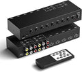 Dingsun 4 Way HDMI 2.0 to HDMI Switch + 4 Way RCA to HDMI Converter for Fire Stick，ROKU, N64, NGC, Wii, PS2/3/4/5, Xbox Series, Xbox ONE, Switch ect.
