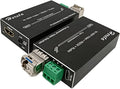 Hereta 4K HDMI Optical Video Extender 10.2Gbps Mini HD Fiber Converter with RS232 and Audio Extension of Distances Up to 20km Over Single-Mode Single Fiber SFP Optical Transceiver