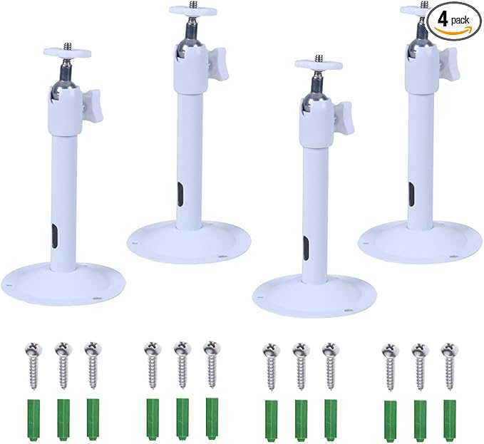Folgtek Universal Camera Wall Mount Ceiling Mount Tree Holder, Hunting Camera Accessories (White-4pcs Long)