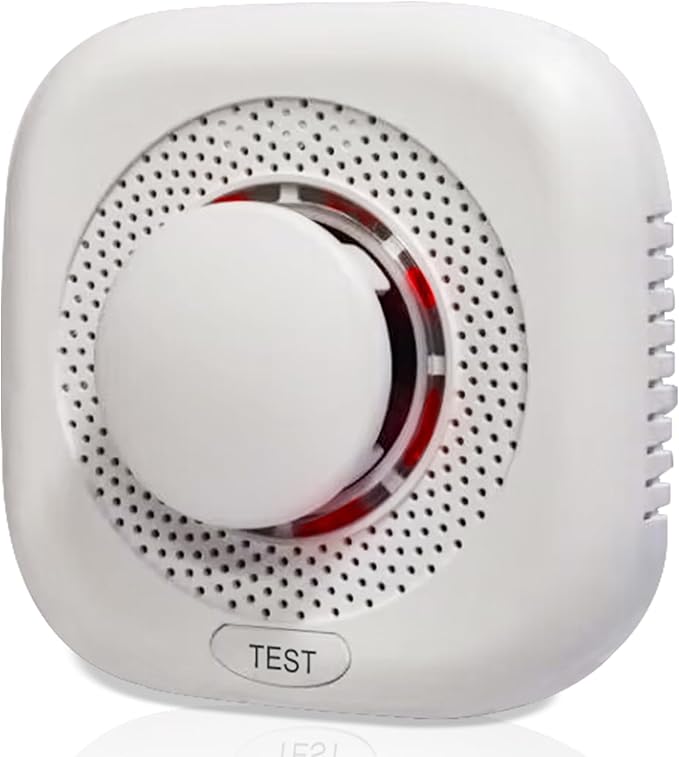 Optical Smoke Alarm with Advanced Photoelectric Technology,Battery Power Smoke Alarm Detector for Home with Test Button & Silence Button,1 Pack(Batteries NOT Included)