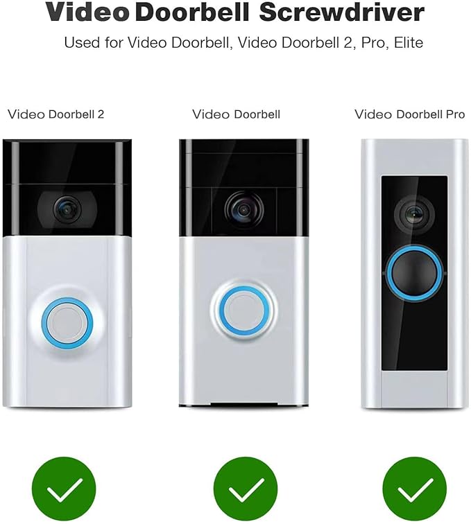 Video Screwdriver Bit Set for Battery and Wifi Access - Fits All Video Doorbell Models (Orange)