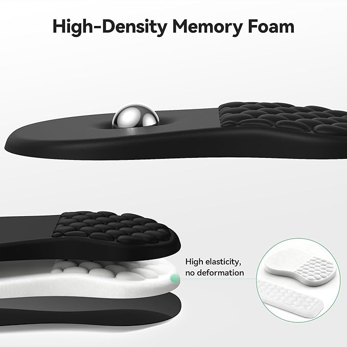 TECKNET Ergonomic Mouse Pad with Wrist Rest,Keyboard Pad and Mousepad with Wrist Support,Massage Design Effectively Relieves Carpal Tunnel Syndrome Suitable for Computers and Laptops
