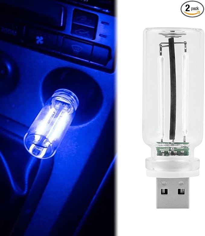 USB Ambient Light, RGB LED USB Light for Car, Office and Desk, 2 Pack – VISB