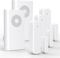 Wireless Door Sensor Chime, Door Open Alarm When Entry Business/Office/Store (500ft Range 51 Ringer Adjustable Volume) Home Alert Bell for Kid/Toddler Safety,2 Receivers +3 Sensors