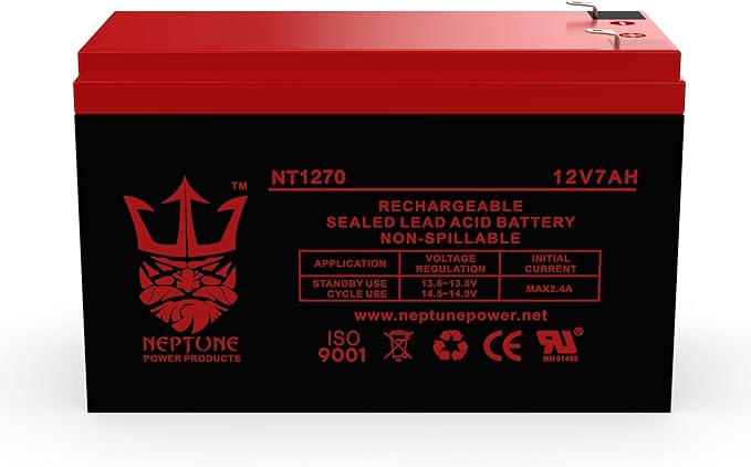 Neptune Power Brand NT1270 F1 12V 7Ah SLA Replacement Battery for APC Back-UP UPS ES 550 VA BE500C BE500U, RBC2, BE500R, BK300C, BK350, BK500, BK500BLK, BK500M, BK500MC, BK500MUS, SC420, SU420NET