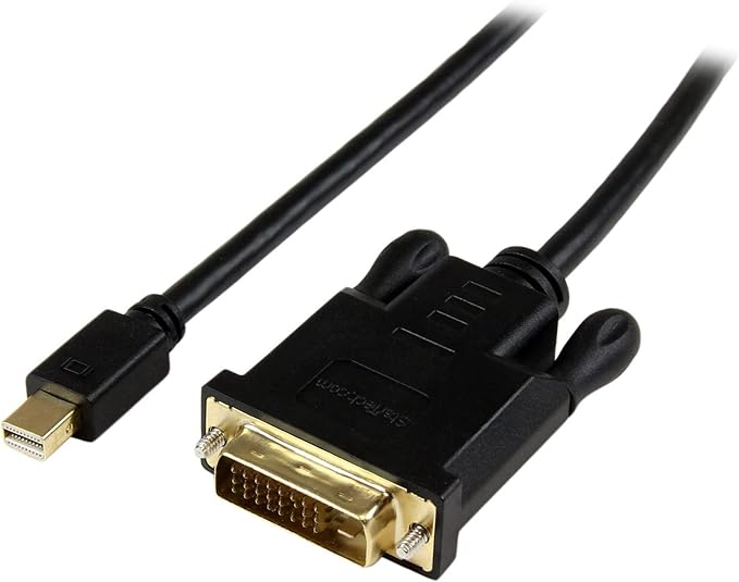 StarTech.com 3 ft Mini DisplayPort to DVI Active Adapter Converter Cable - 3ft (0.9m) Active mDP to DVI M/M Cable for PC 1920x1200 - Black