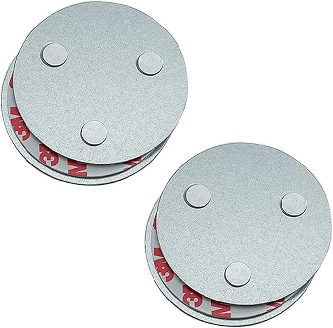 meioro Magnetic Smoke Detector Installation Tool,Quick and Easy Fastening Ceiling Mounted Kit for Smoke Alarm Ø 70mm,No Need Drill 10 Seconds Install Smoke Sensors(2 pcs)