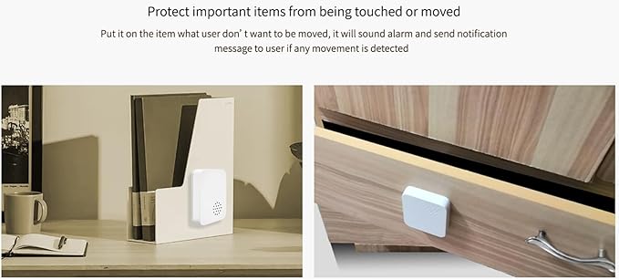 WENGART Zigbee Vibration Alarm Sensor,120dB Local Siren Shock Detector for Windows & Doors,3 Sensitivity Levels,Glass Break Sensor Works with SmartThings,Alexa & Home Assistant,Zigbee Hub Required