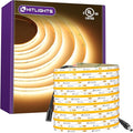 HitLights COB LED Strip Lights Warm White, 12V Tape Light 2700K 16.4ft, 2640 LEDs, 426 lm/ft, CRI 90+, IP30, Premium High Density Lighting for Kitchen, Cabinets, UL Listed (Power Source Not Included)