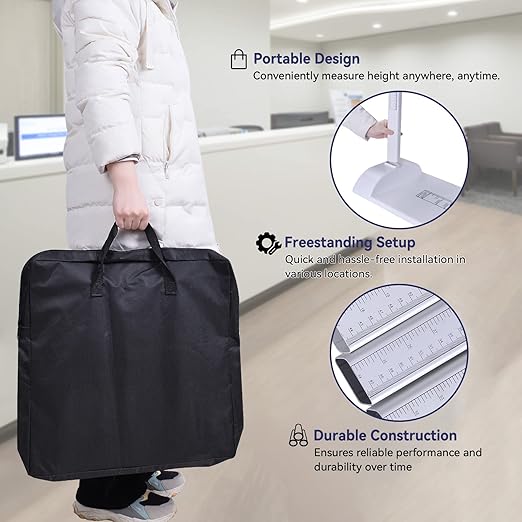 Tetuga Height Measurement Medical Portable Stadiometer Height Rod 8-82 inch/20-210 cm/Unit with cm & inch, Accurate Scale Height Measuring Tool for Office Home Wall Adults Kids
