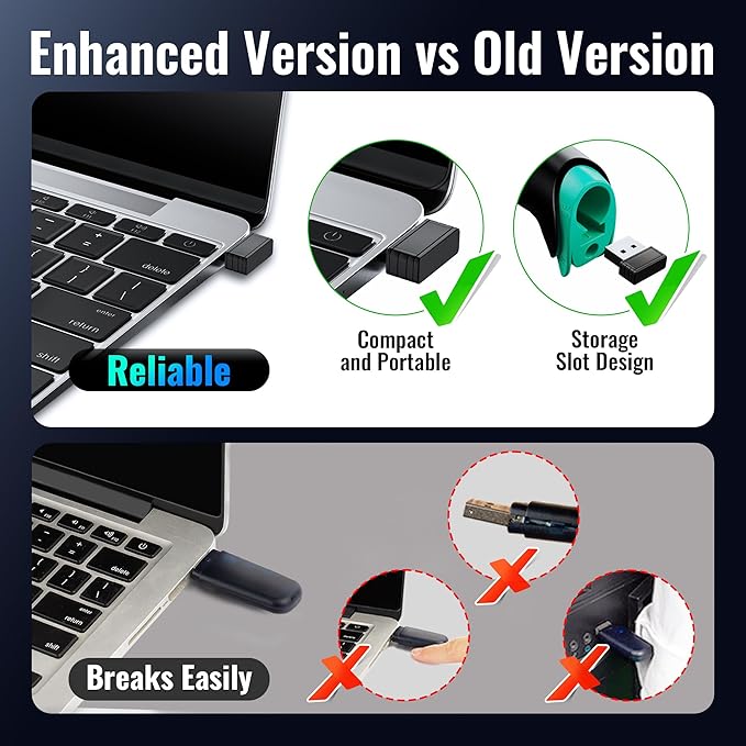 Tera Barcode Scanner 1D Wireless with Battery Level Indicator Versatile 2-in-1 (2.4Ghz Wireless+USB 2.0 Wired) 328 Feet Transmission Distance Rechargeable Barcode Reader USB Handheld Bar Code Scanner
