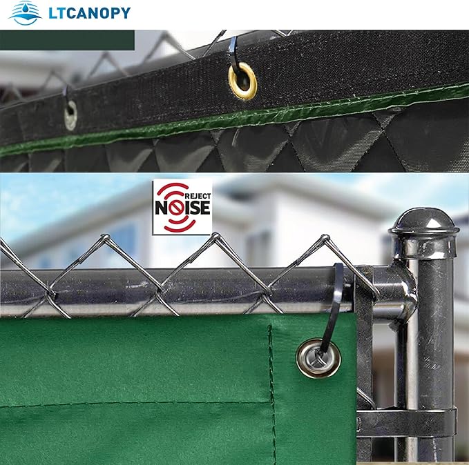 LTCANOPY Sound Barrier Temporary Construction Traffic Industrial Sports Pitches Outdoor Noise Control Sound Blocking Reducing Cancelling Soundproof Screen Blankets 39.3”x78.7-1 Pack-(Green)