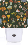 FSHVQKD Various Mushrooms Night Light,Plug Into Wall with Dusk to Dawn Light Sensors, Warm Nightlights for Bedroom, Bathroom, Hallway, Kitchen, Gifts Ideal for Boys Girls Women Men