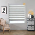 MUSCLEAREA Motorized Blinds with Remote, Cordless Automatic Zebra Shades, Smart Blind for Windows, Grey, 31 x 72