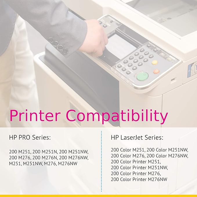 CS Replacement Toner Cartridge Compatible with HP PRO 200 Color M276 CF213A Magenta 131A Color M251 M251NW M276 M276NW PRO 200 M251 M251N M251NW M276 M276NW