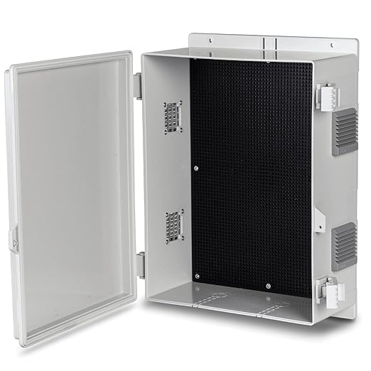 Namunanee Outdoor Electrical Junction Box, ABS Water Resistant Enclosure with Internal Mounting Panel & Hinged Cover, 15.7" H* 11" L* 5.9" W