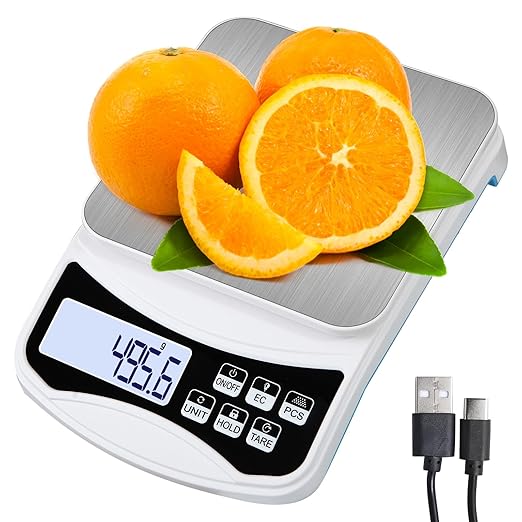 Digital Lab Scale 5000g x 0.1g LCD Display Analytical Balance Jewelry Scale with Charging Precision Electronic Scale Scientific Scale 0.1g Accuracy for Laboratory Kitchen Measurement