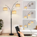 Fansdrick Floor Lamps for Living Room, 2400LM Super Bright Arc Floor Lamp with Remote Control, 3 Light Tall Floor Lamps with Stepless Dimmable, 80" Mid Century Tree Floor Lamp for Bedroom, Office