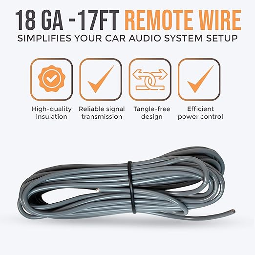Elite Audio Premium Series Amp Kit Copper Clad Aluminum Wire, Triple-Shielded RCA Cables, High-Power Capacity, ANL Fuse Holder, Car Amplifier Install Kit (4 Gauge (5-Channel))