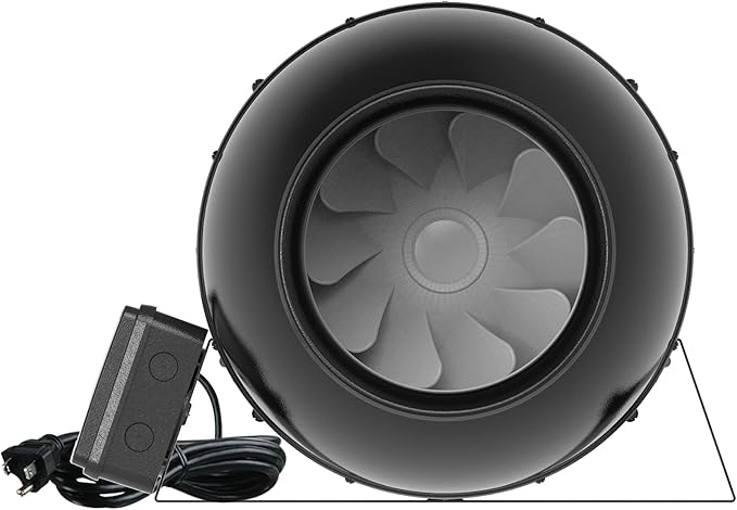 VENTS-US TT Silent M 315 Inline Duct Fan For High Static Pressure Application Up to 1050 CFM - UV Resistant, Sound Absorbing Casing, (12-3/8” Duct Diameter)