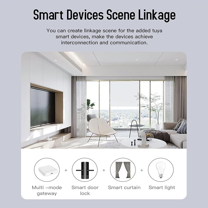 Smart Multi-mode Gateway: ZigBee 3.0 & Bluetooth & Mesh Hub, App Remote Control, Intelligent Bridge Wireless Smart Home Gateway Voice Control via Alexa/Google Home (ONLY Surport Tuya Smart Devices)