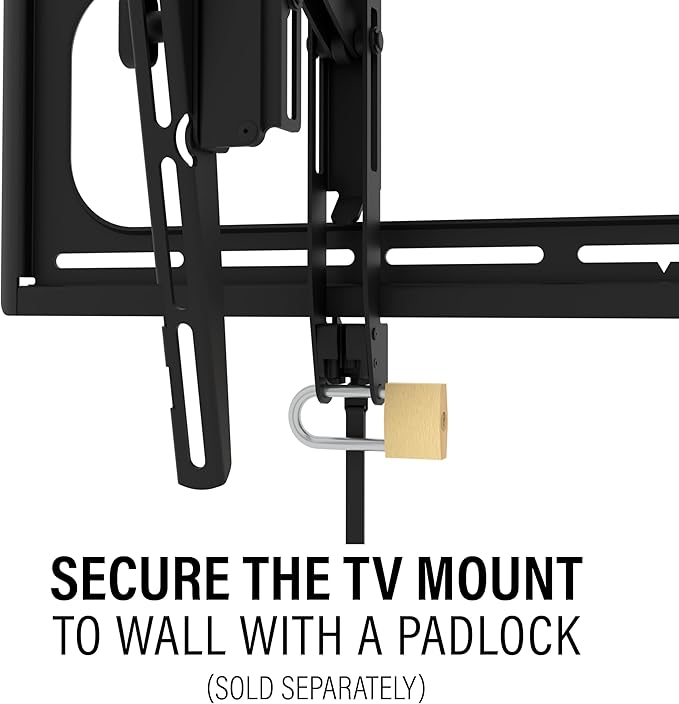 SANUS Preferred Extendable Tilt TV Wall Mount for 42 to 90 inch Screens up to 150lbs - 5.7” Extension Provides Max 12 deg Tilt to Reduce Glare - Easy DIY Install w/Included Hardware - SLT4-B1