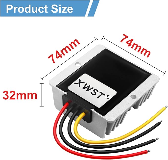 DC DC 12V to 19V 10A Step-up Module,Boost Converter 9V-13V to 19V Voltage Regulator,Waterproof Power Adapt 190W 19V Volt Transformer Module(12V to 19V 10A)