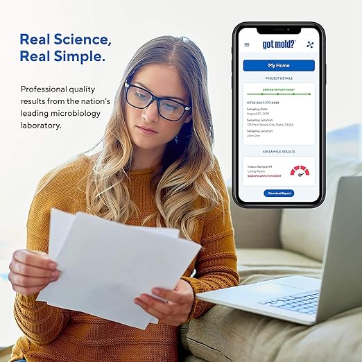 3 ROOM KIT | Test Your Air! Professional Quality Mold Test Kit for Home - All Fees Included - 1, 2 & 3-Room Test Kits & Refills - Reusable BioVac™ Air Sampler - Full Mold Type & Quantity Analysis