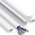 ZhiYo Large Capacity Wire Hiders for TV on Wall, 63in (4xL15.8in) PVC Cable Cover, Snap and Lock Design, White Cord Covers for Wires on Wall
