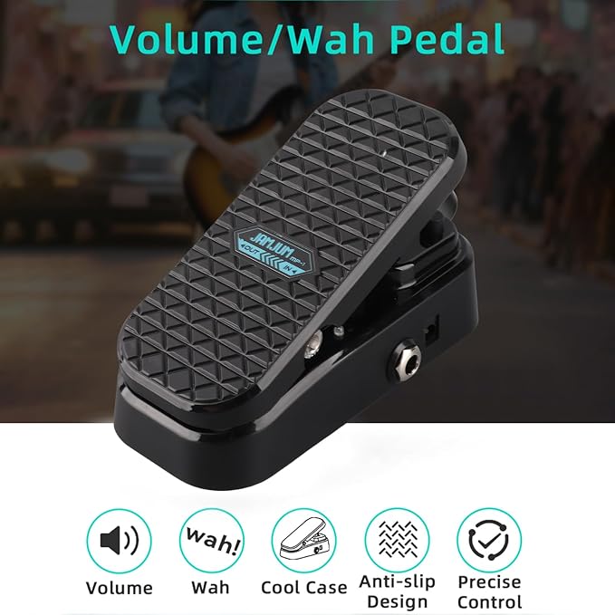 Btuty Guitar Wah Volume Pedal 2-in-1 Mini Wah & Volume Combo Pedal with RM Shielded Inductor & Active Volume Circuit for Electric Guitar Performance