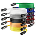 AuxLink XLR Cables, Microphone Cable 6ft 10 Pack, XLR Male to Female Gold-Plated 3-Pins 10 Color Cable, XLR Speaker Cable for Microphone, Mixer, Recording Studio- 6 Feet, 10 Pack