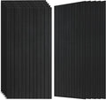 AUTORIFIC Wood Veneer Sound Panels, 10 Pack 47.2”x23.6” Wall Panels, Decorative Acoustic Panels for Walls, for Office,Home Theater,Studio,Living Room, Smoky(Mitred)