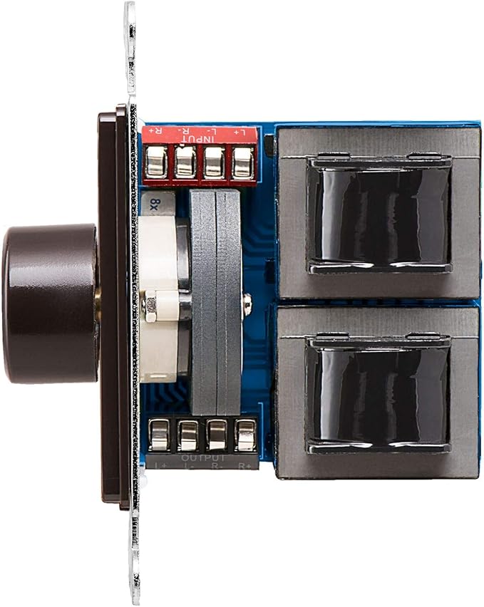 OSD Audio 300W in Wall Volume Control Impedance Matching for Home Speakers, Rotary Knob Brown SVC300