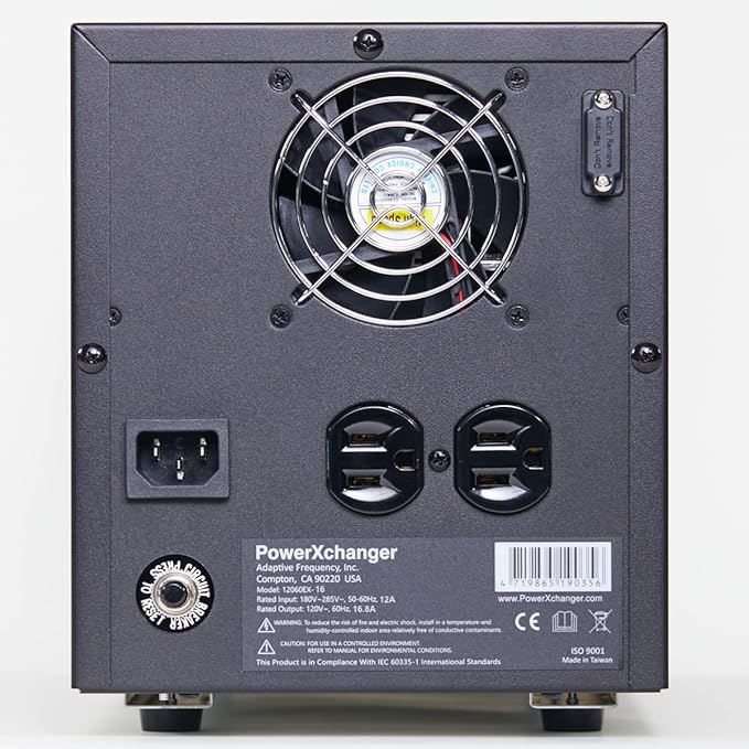Voltage & Frequency Converter & Transformer - Step-Down 220V 50Hz to 120V 60Hz - Continuous Power, Smart Protection Features, Pure Sine Wave Output – PowerXchanger EX-08
