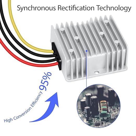 LeMotech DC 12v to 24v Converter 10A 240W Step Up Converter Voltage Reducer IP68 Waterproof Transformer for Golf Cart Truck Boat Vehicle