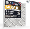 BNX TruFilter 10x10x1 Air Filter MERV 11 (4-Pack) - MADE IN USA - Allergen Defense Electrostatic Pleated Air Conditioner HVAC AC Furnace Filters for Allergies, Dust, Pet, Smoke, Allergy MPR 1200 FPR 7