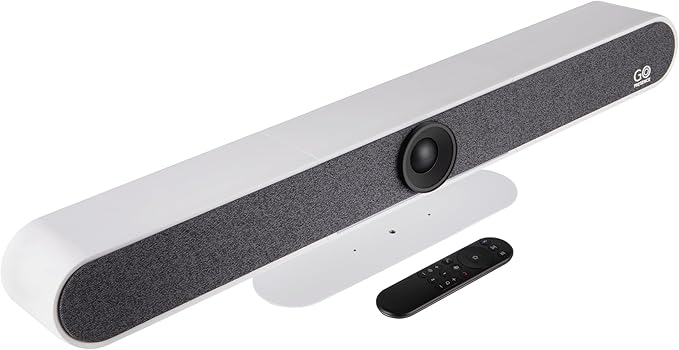 GoPresence 4K Ultra HD Meeting Bar – All-in-One Video Conferencing System with 120° Wide-Angle Lens, 6 Mics with 20ft Pickup Range, Dual Speakers, Plug-and-Play USB for Zoom/Teams/Meet – Medium Rooms
